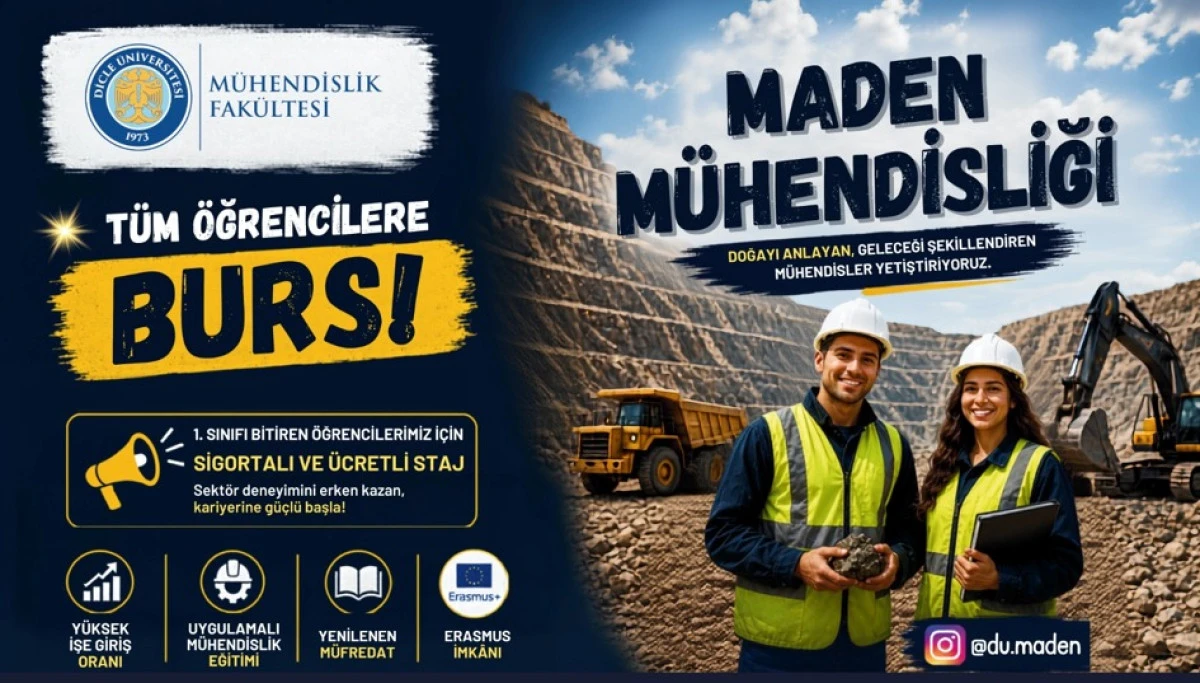 Diyarbakır'da Burs Ve İş Garantili Fak&uuml;lte   Maden M&uuml;hendisliğine Yoğun İlgi