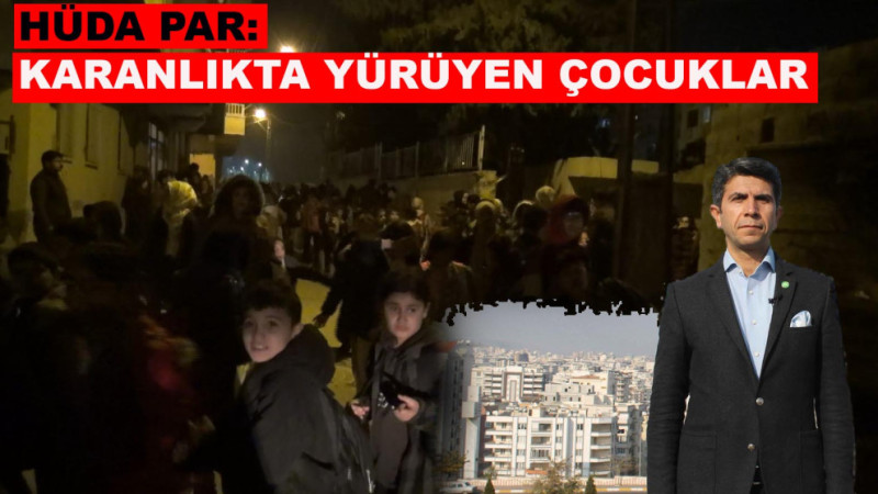 Karanlıkta okula giden çocuklar