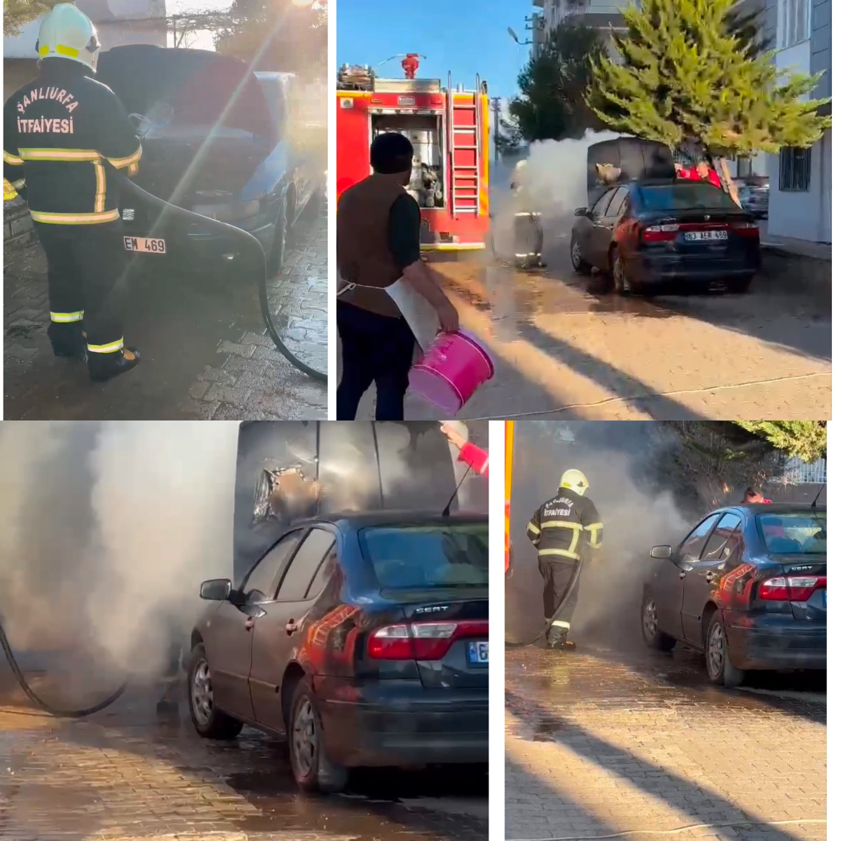 Park Halindeki Otomobil Alev Aldı