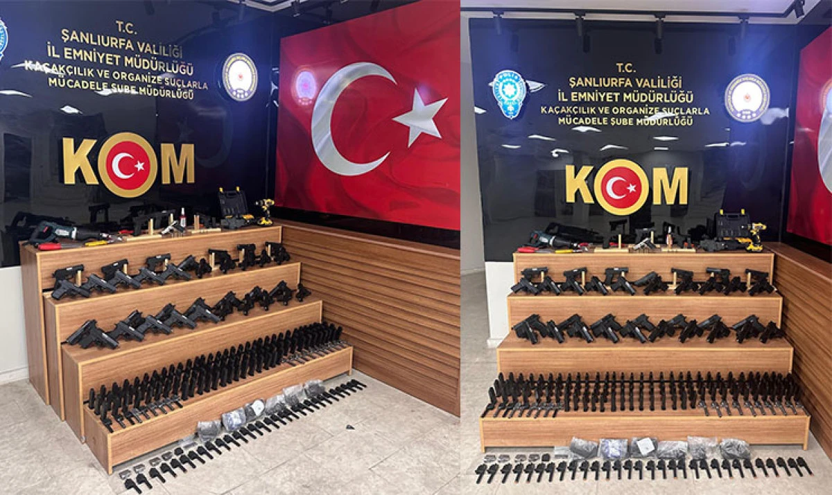 Şanlıurfa’da Silah Atölyesine Baskın: 37 Ruhsatsız Tabanca Ele Geçirildi