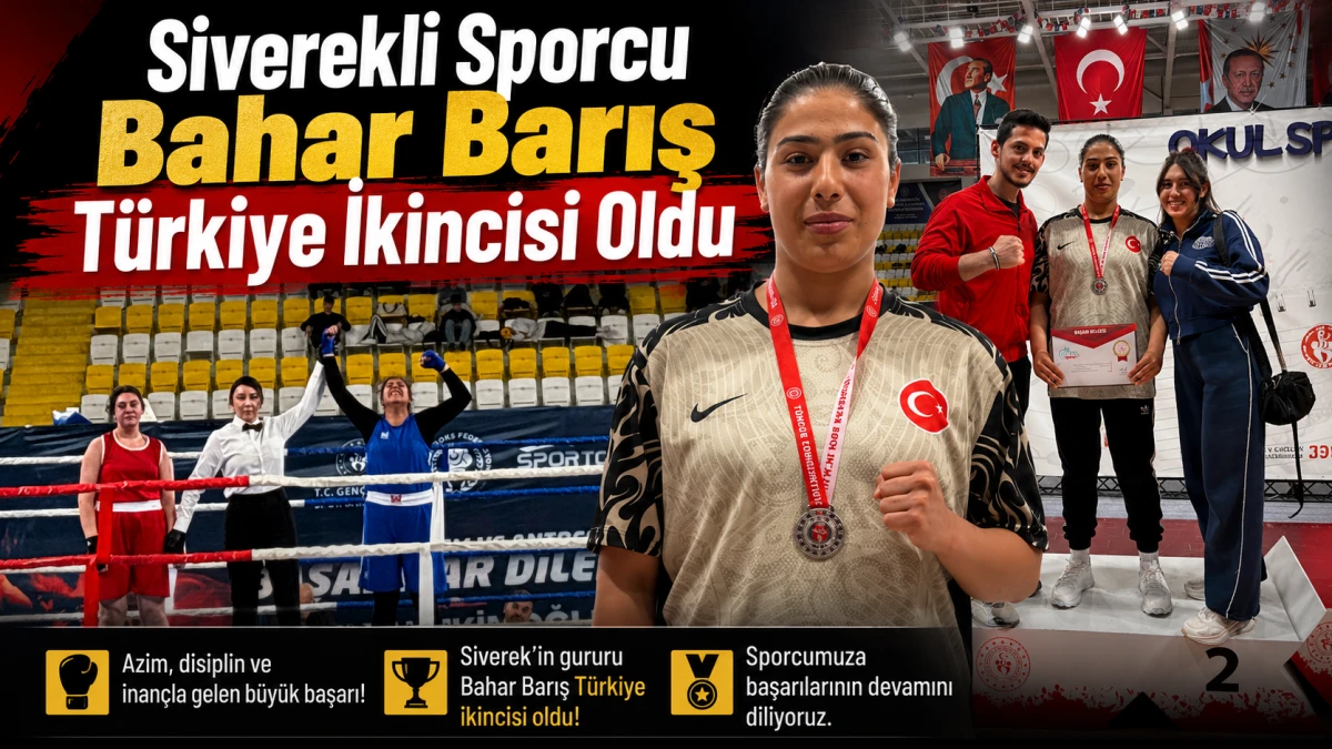 Siverekli Sporcu Bahar Barış T&uuml;rkiye İkincisi Oldu