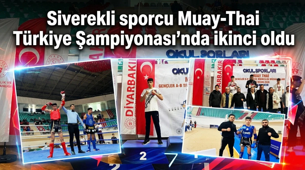 Siverekli sporcu Muay-Thai T&uuml;rkiye Şampiyonası&rsquo;nda ikinci oldu