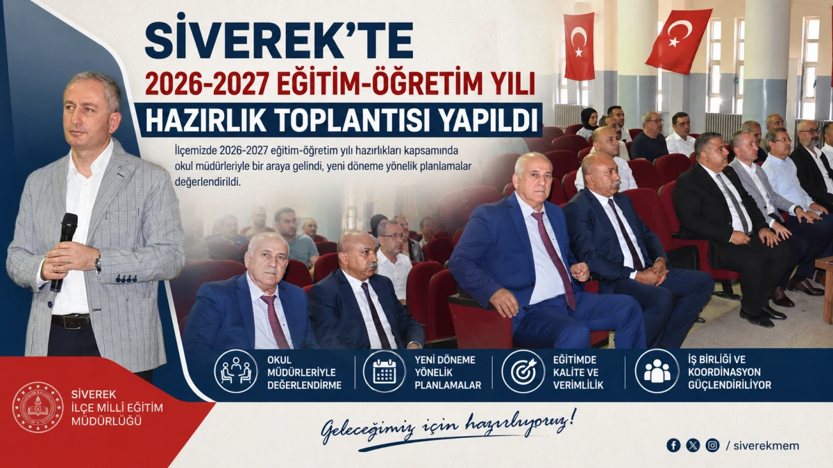 Siverek&rsquo;te 2026-2027 eğitim-&ouml;ğretim yılı hazırlık toplantısı yapıldı