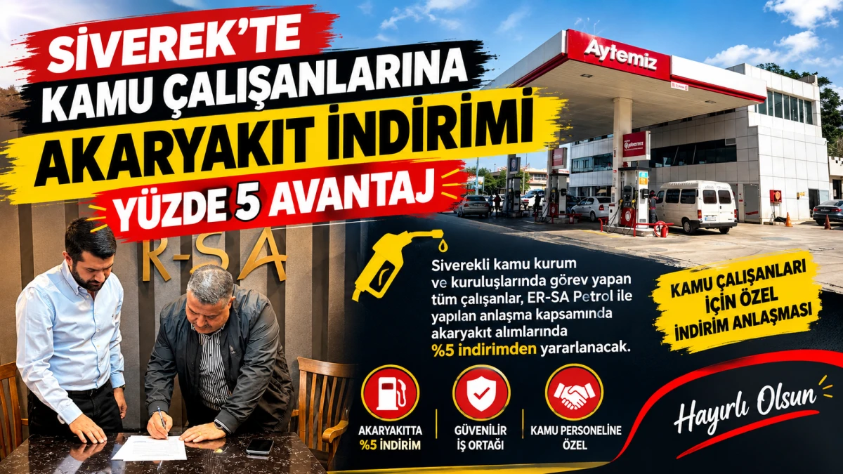 Siverek&rsquo;te kamu &ccedil;alışanlarına akaryakıt indirimi: Y&uuml;zde 5.5 avantaj