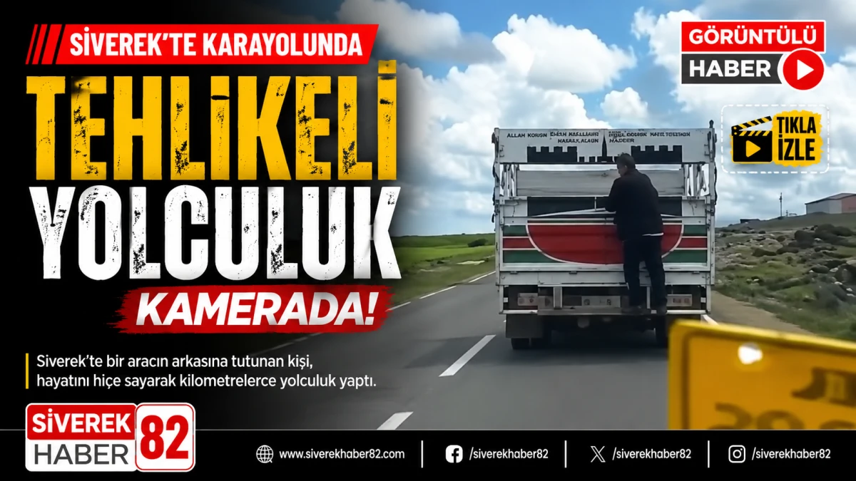 Siverek&rsquo;te Karayolunda tehlikeli yolculuk kamerada 