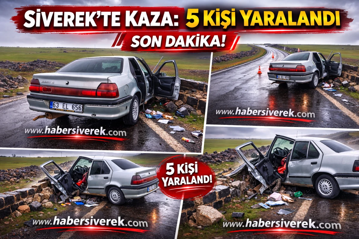 Siverek&rsquo;te kaza: 5 kişi yaralandı