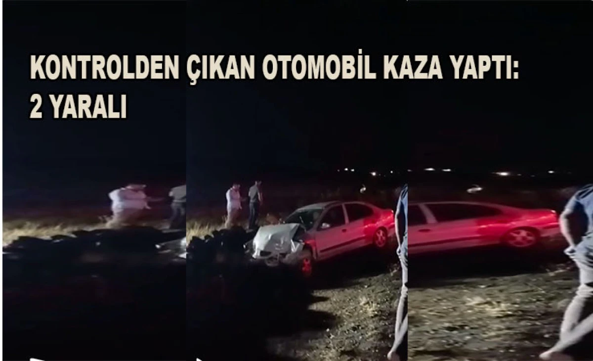 Siverek’te kontrolden çıkan otomobil kaza yaptı: 2 yaralı
