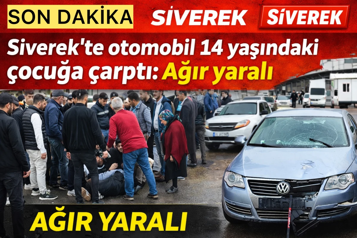 Siverek&rsquo;te otomobil 14 yaşındaki &ccedil;ocuğa &ccedil;arptı
