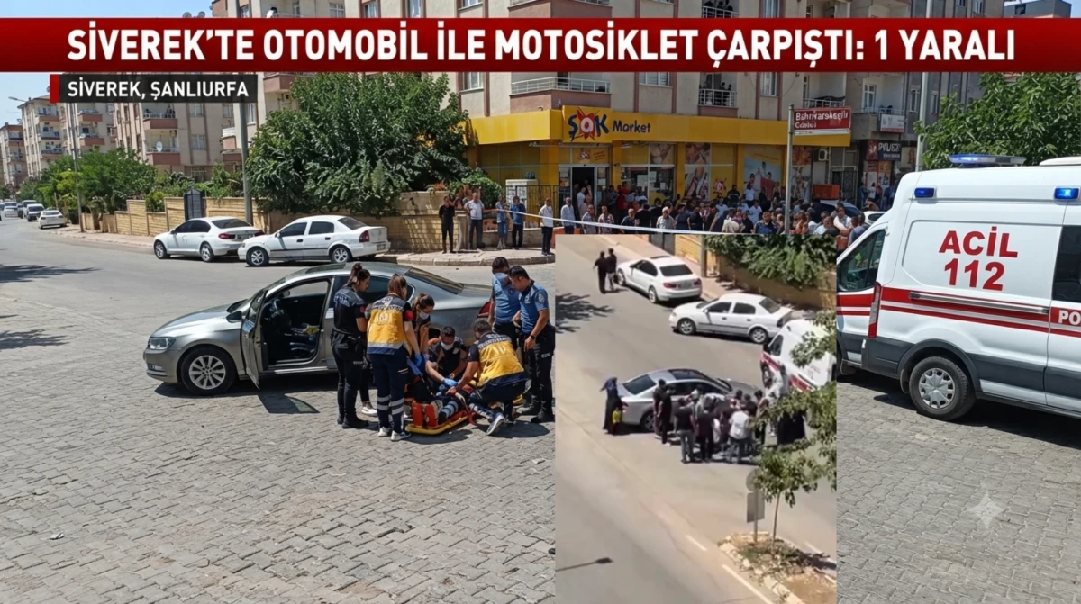 Siverek&rsquo;te otomobil ile motosiklet &ccedil;arpıştı: 1 yaralı