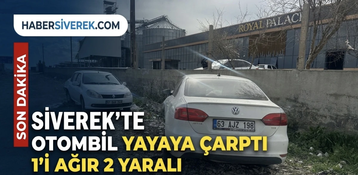 Siverek&rsquo;te Otomobil yayaya &ccedil;arptı: 1&rsquo;i ağır 2 yaralı