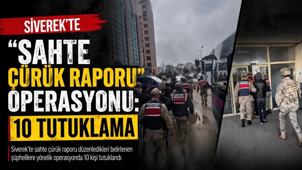 Siverek&rsquo;te "sahte &ccedil;&uuml;r&uuml;k raporu" operasyonu: 10 tutuklama  