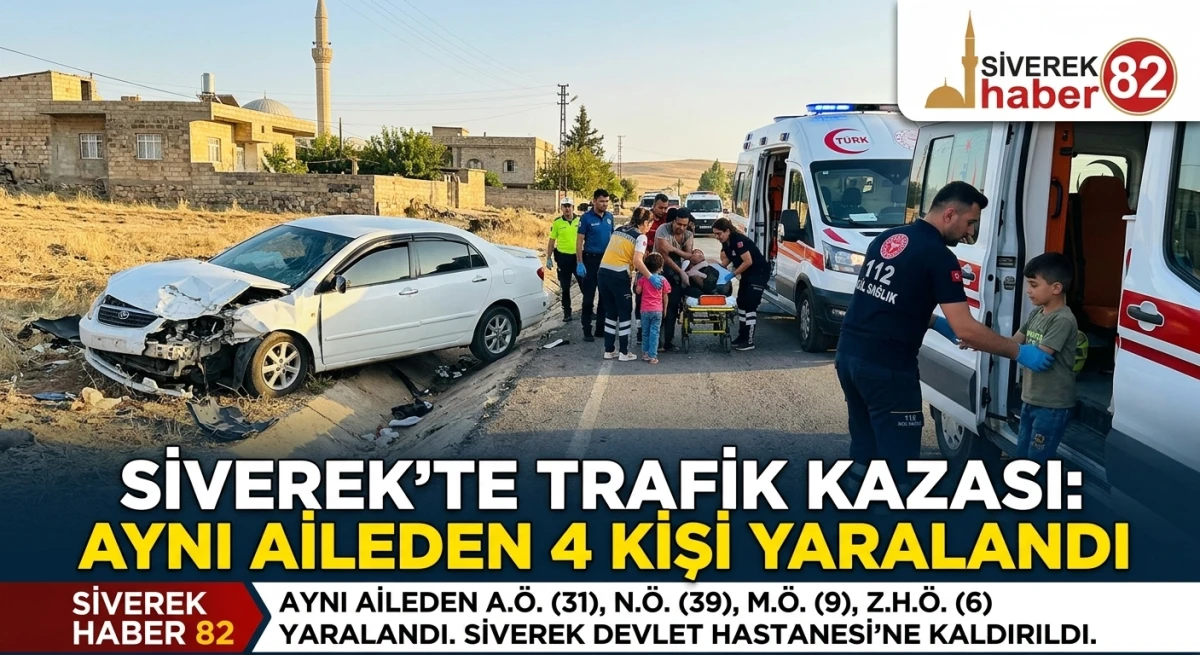 Siverek&rsquo;te Trafik Kazası: Aynı Aileden 4 Kişi Yaralandı